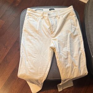 Talbots Women's Straight Leg ivory velveteen